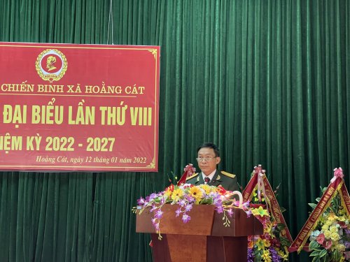 Nhữ Viết Bình - Chủ tịch Hội CCB xã Hoằng Cát phát biểu khai mạc đại hội.jpeg